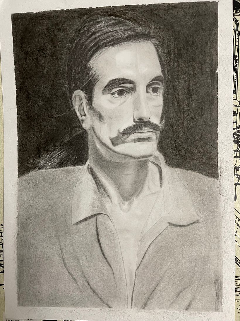 Realistic Portrait Using Graphite 2