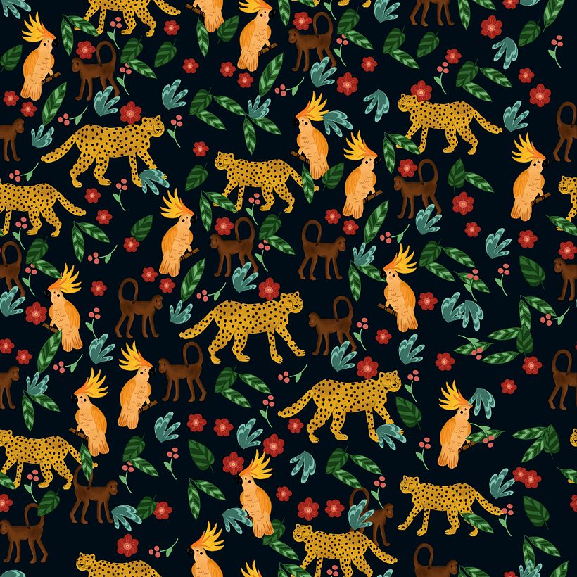 My project in Digital Pattern Illustration Inspired by Flora and Fauna course 3