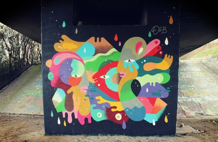 Oli-B, Anderlecht, Belgique Street Art Belgium via Google Street Art 