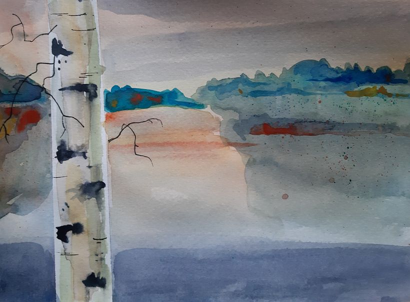 My project in Atmospheric Landscapes in Watercolor  course 1
