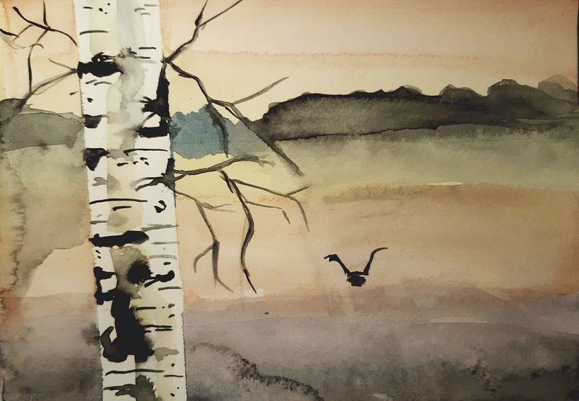 My project in Atmospheric Landscapes in Watercolor  course 2