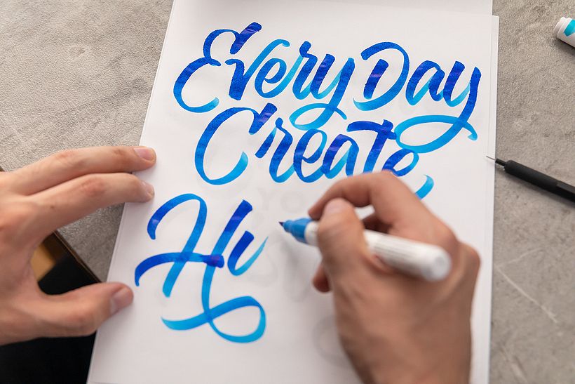 El lettering es un arte que se puede practicar en muchos soportes.