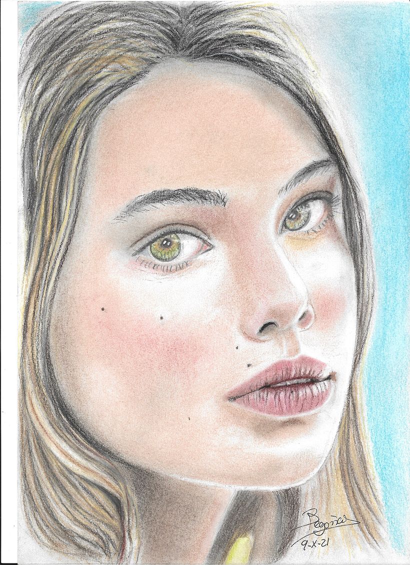 Mi Proyecto del curso: Retrato realista al pastel tiza 7