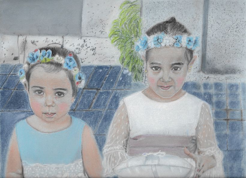 Mi Proyecto del curso: Retrato realista al pastel tiza 9