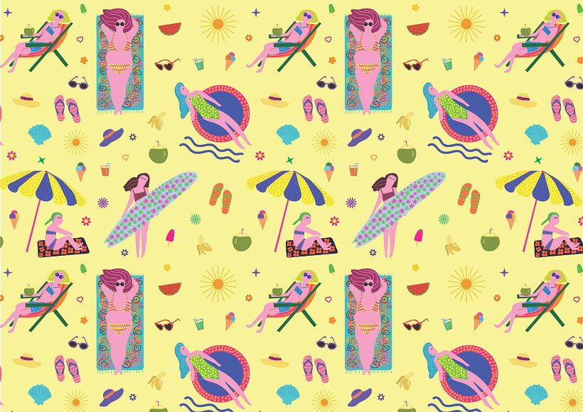 Férias de verão - estampa vetorial 1