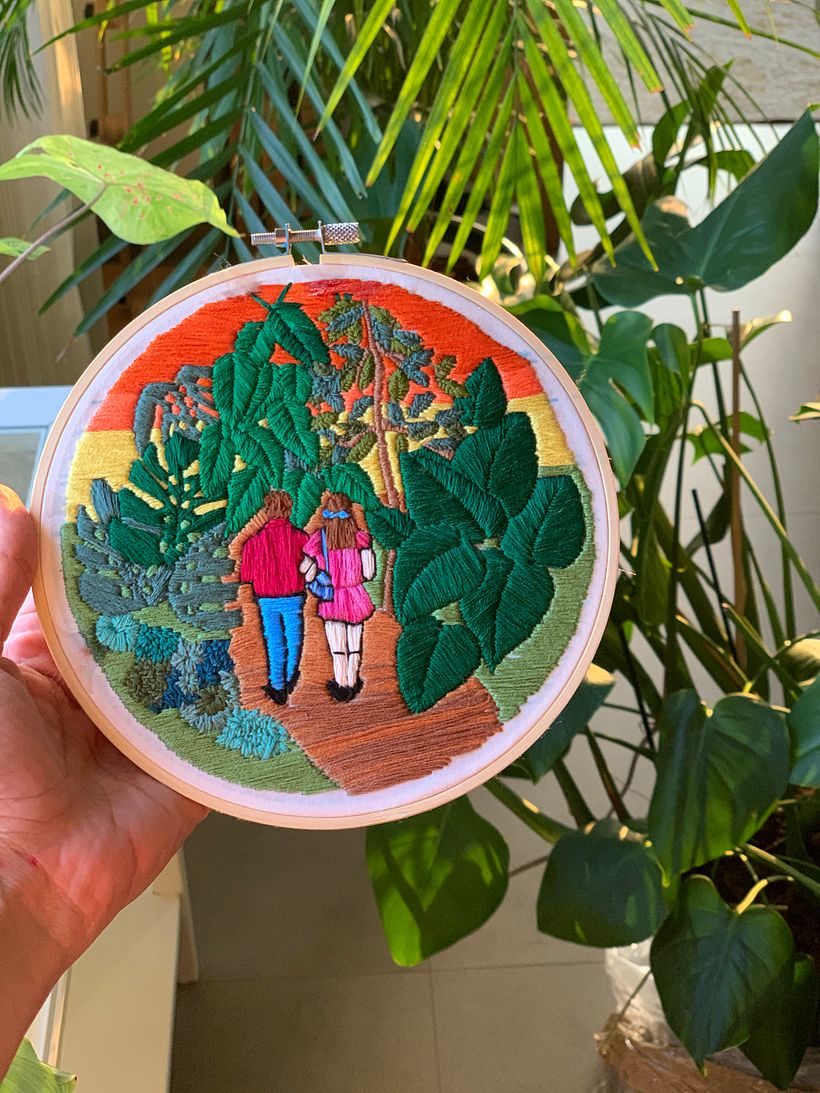 My project in Introduction to Botanical Embroidery course 1