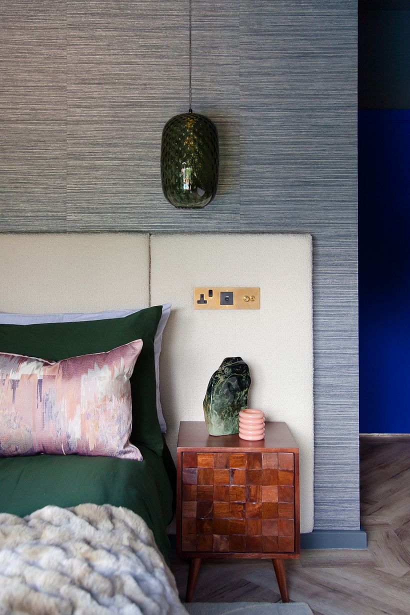 Master Bedroom with bespoke headboard design