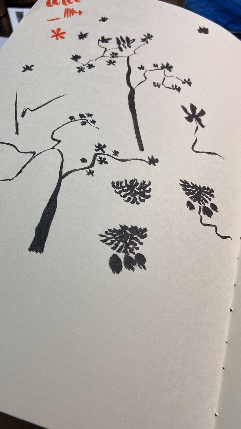 practicing with a pentel GFKP at the waiting room