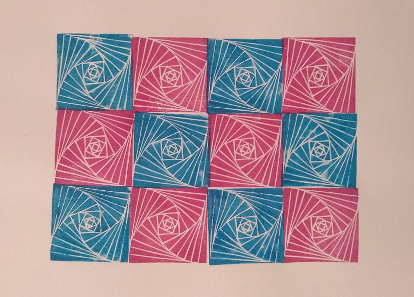 Some of my projects in Sketchbooking with Handmade Stamps course - Pattern Design
