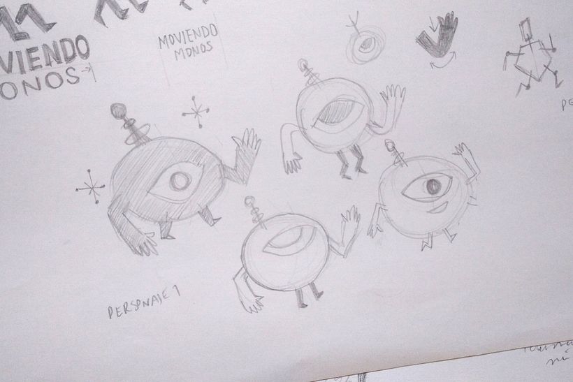 Bocetos del personaje.