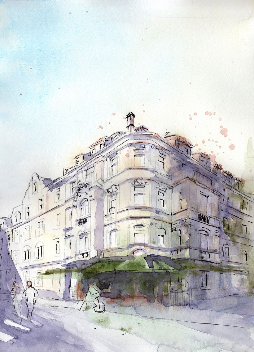 fioletowy i sienna cień