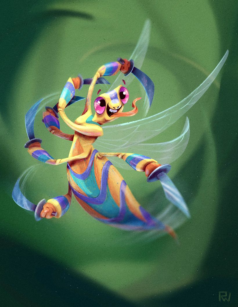 Draken, zeemeerminnen en andere fantasiewezens | Domestika, image size:820x1055