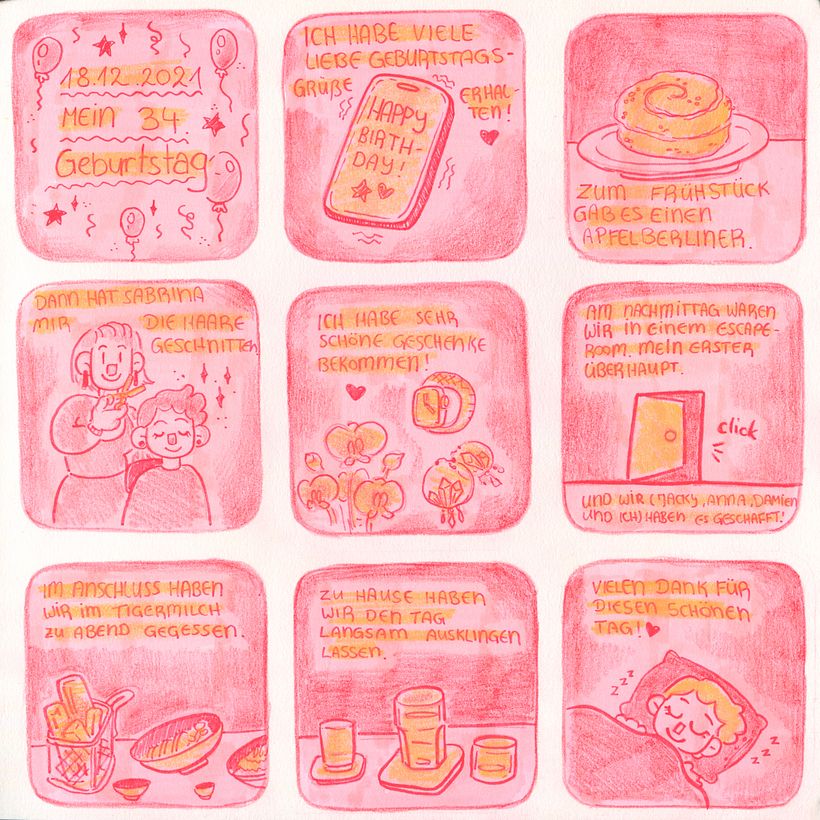 My birthday in comic form.