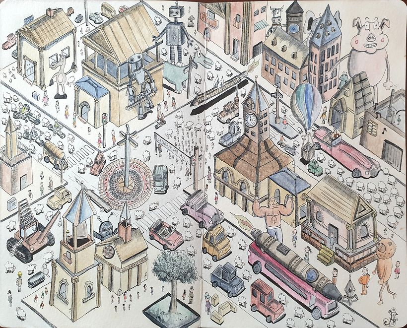 Il mio progetto del corso: L’arte dello sketching: trasforma i tuoi bozzetti in arte 1