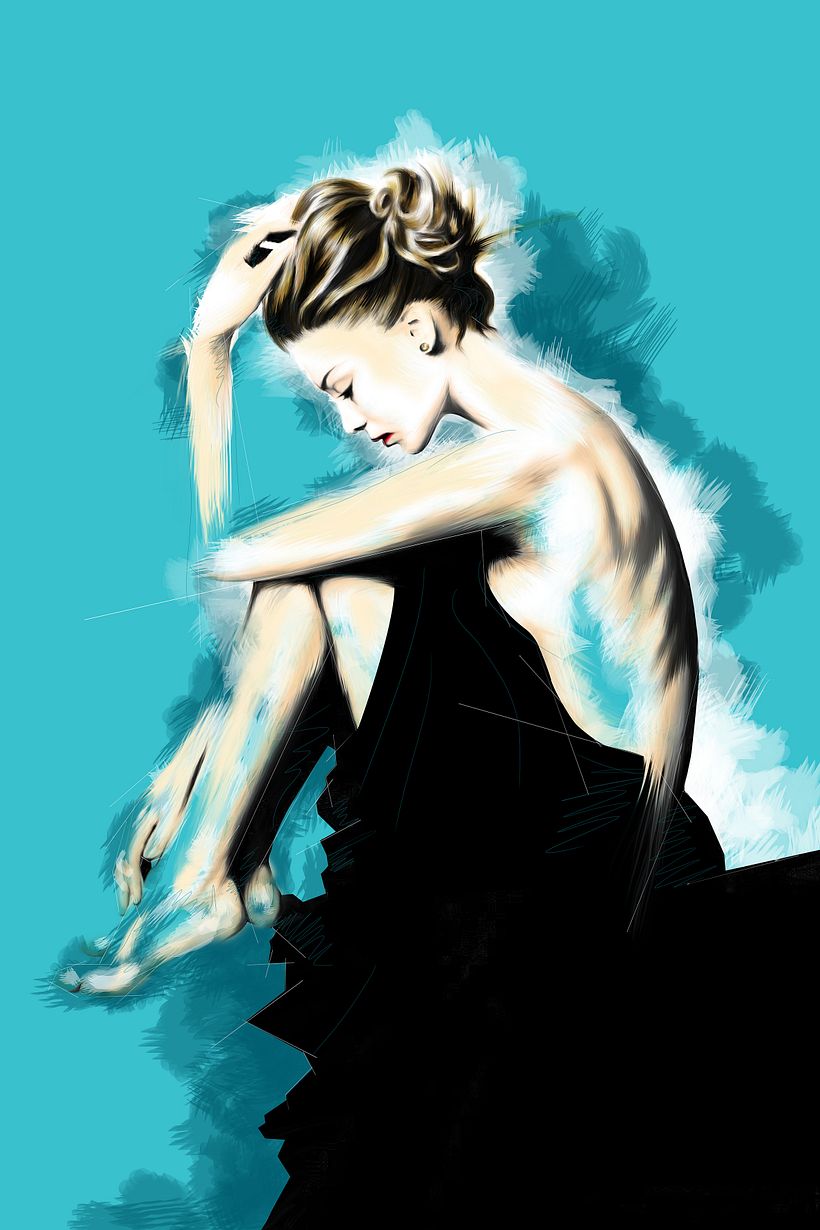 Fashion Scratch Aqua & Black