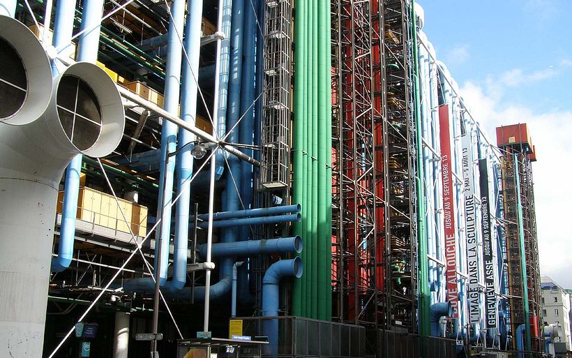 Centre Pompidou, París, vía RG72 / Wikimedia Commons.