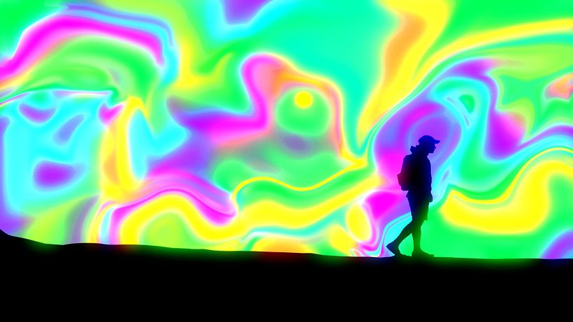 My project in Psychedelic Animation with Photoshop and After Effects course 3