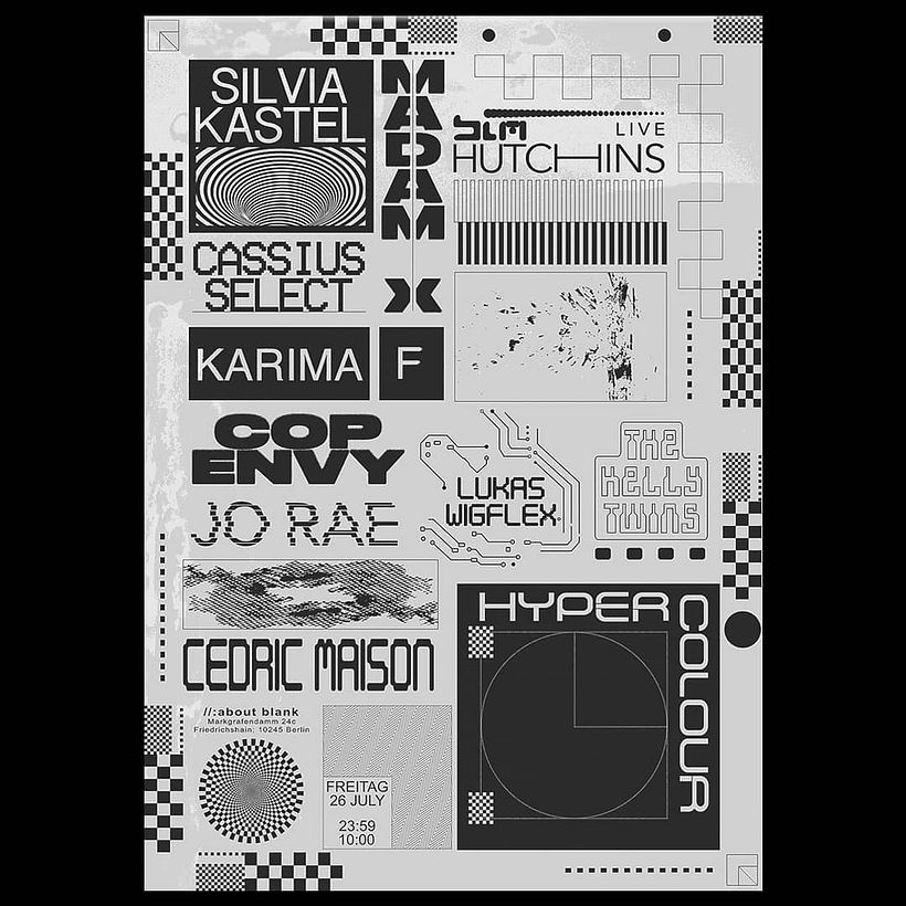 Exemplo de brutalismo gráfico, por Ben Arfur