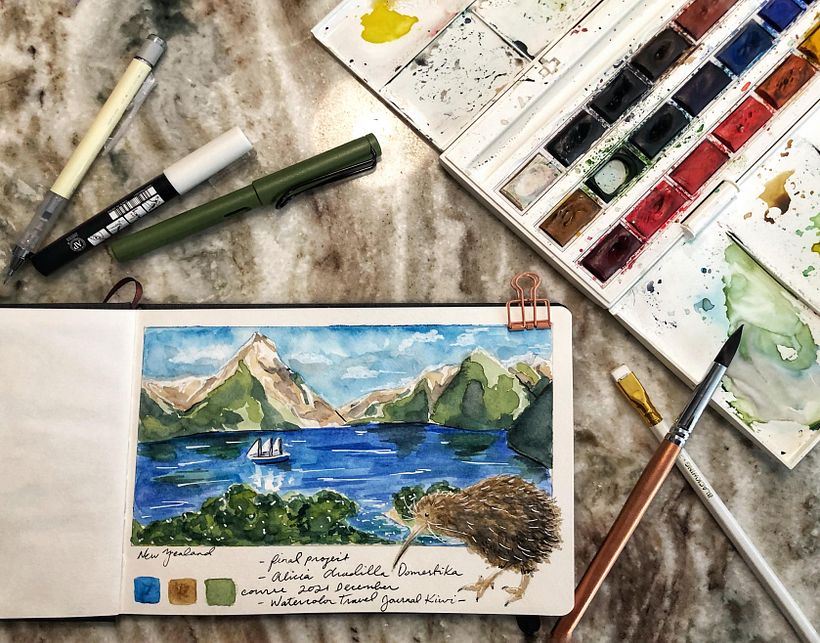 My project in Watercolor Travel Journal course 2