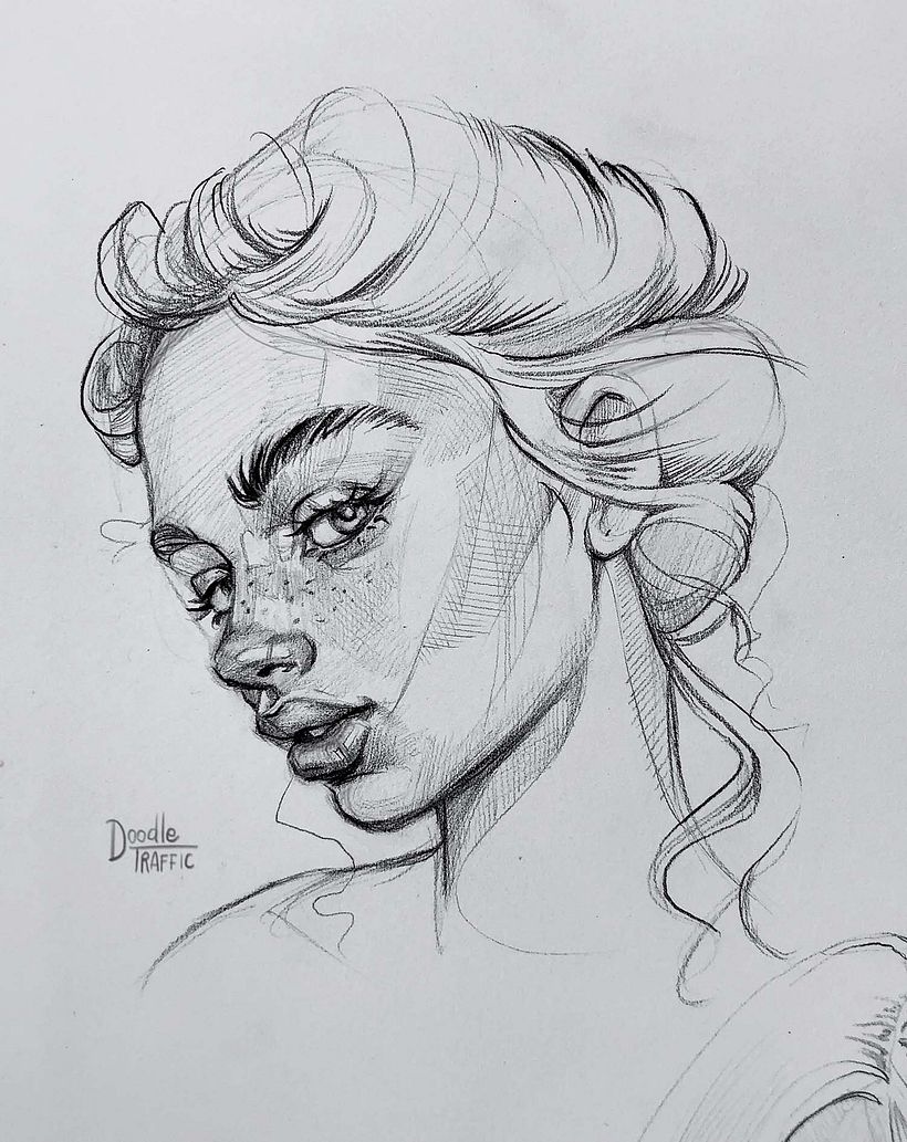 Gabriela is @doodle_traffic on Instagram, where her sketches often demonstrate the cross-hatching technique to build depth.