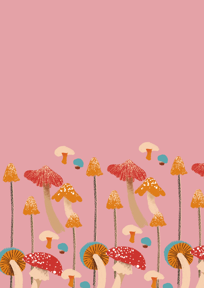 Funghi&Gnomes - projeto de Ilustração flat com Photoshop  5