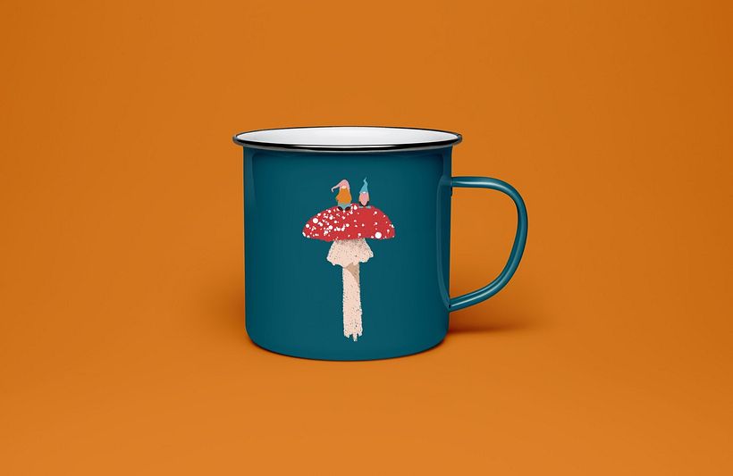 Funghi&Gnomes - projeto de Ilustração flat com Photoshop  6