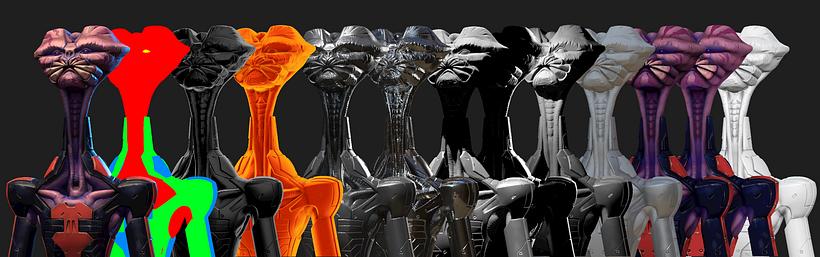 Pases de render para exportar al Procreate.