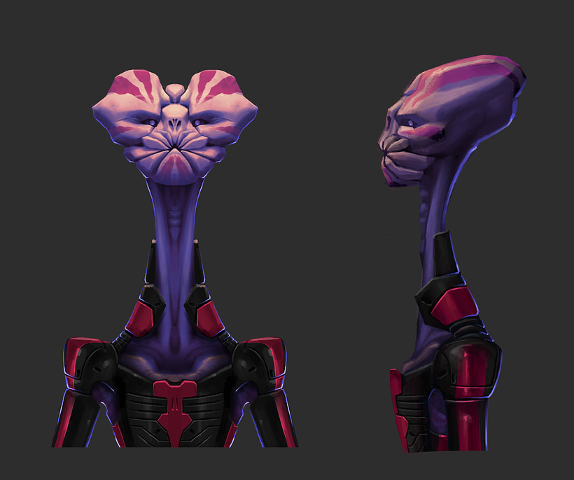 Concepto a color de la criatura.