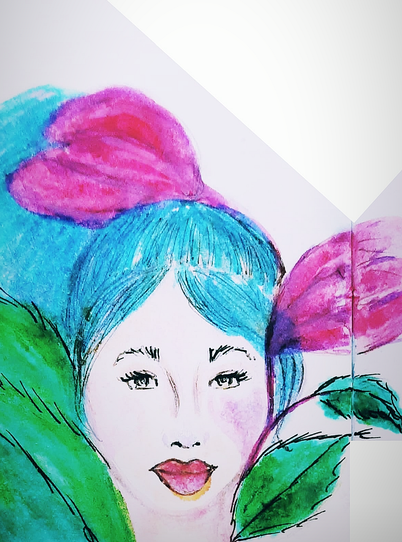 MarArtesOficial - Esboço da ideia para o retrato floral