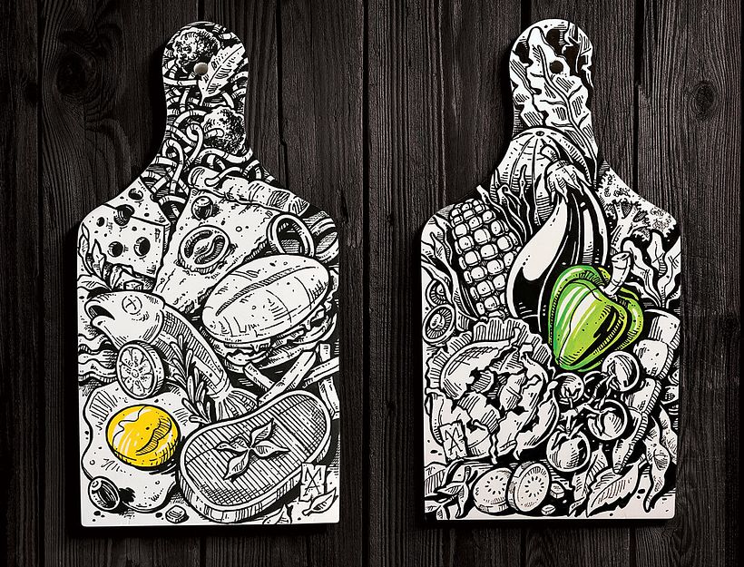 Cutting Board - Ilustrasi tradisional