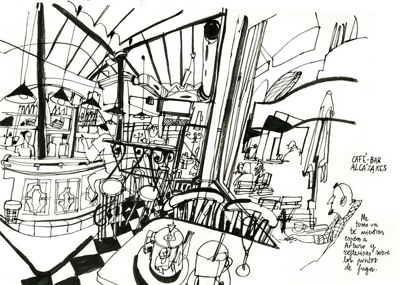 Café Alcázares para el libro Sevilla de arriba abajo. Ed. Gustavo Gili.