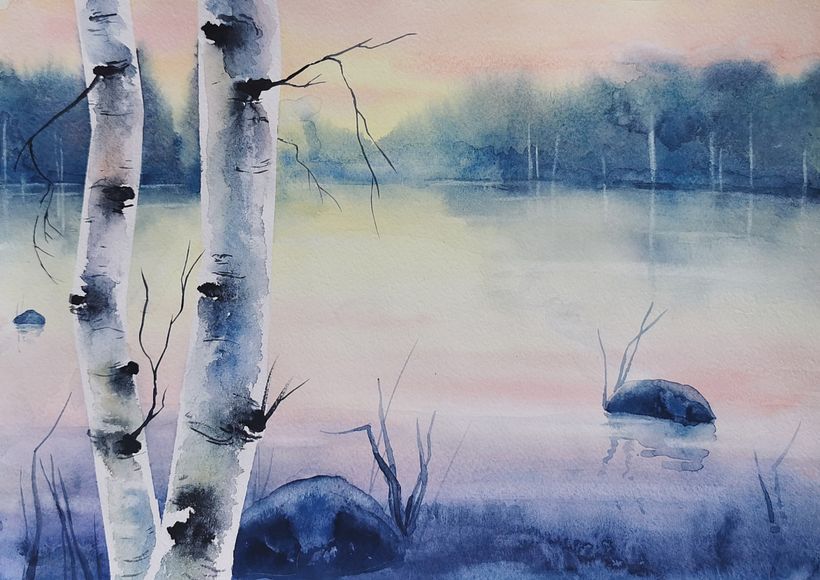 Final Project: Atmosphärische Landschaften in Aquarell 3