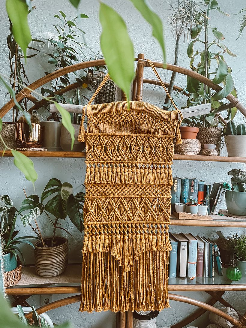 Ein Knoten Design mit vielen Möglichkeiten - Makramee Regal oder einfach nur als Wandbehang!