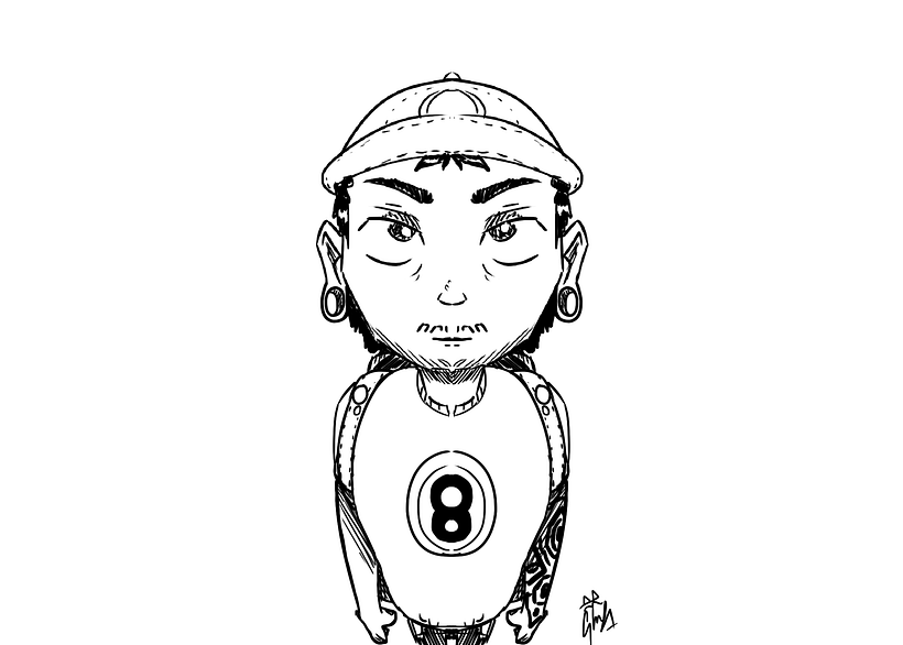 @Ashitaka_ink: Algunos bocetos de personajes, estilo yakuza o algo asi. 3