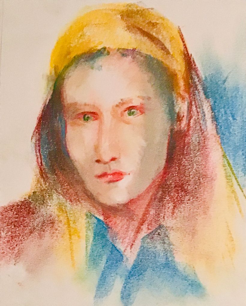 Projet final portrait expressif pastel