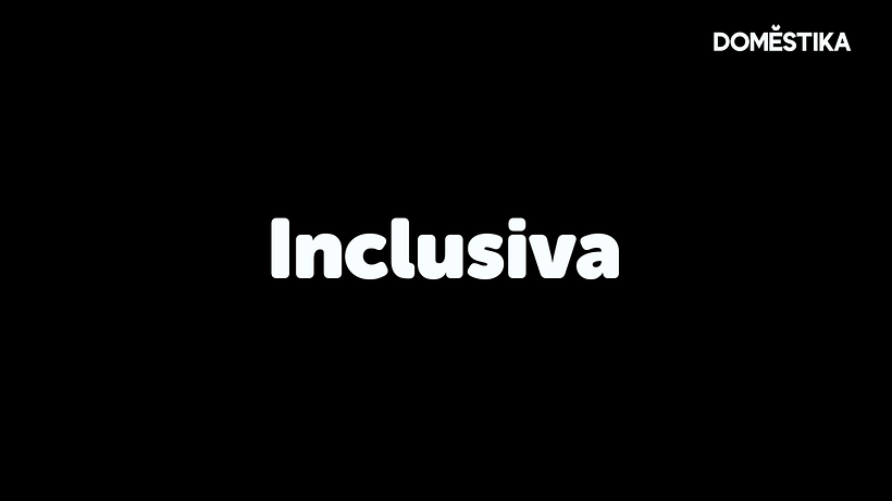 Exemplo de tipografia no estilo inclusiva, mais pesada e com cantos arredondados