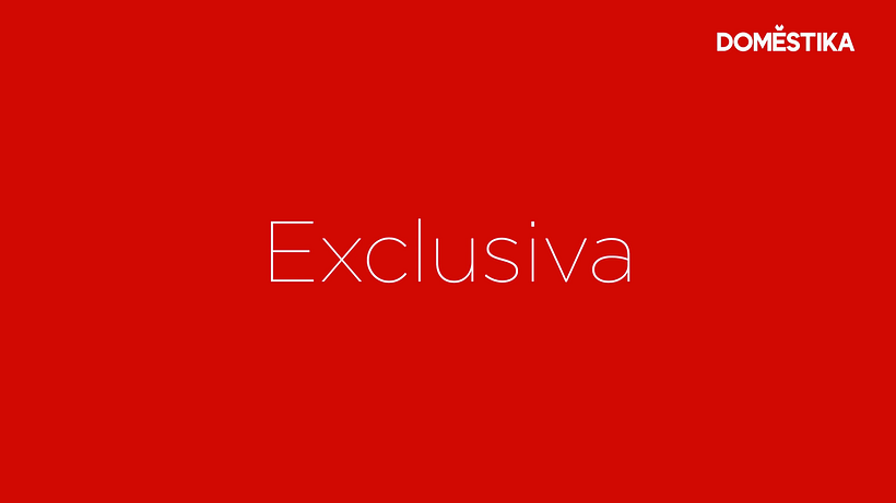 Exemplo de tipografia no estilo exclusiva, mais fina, leve e com cantos mais retos