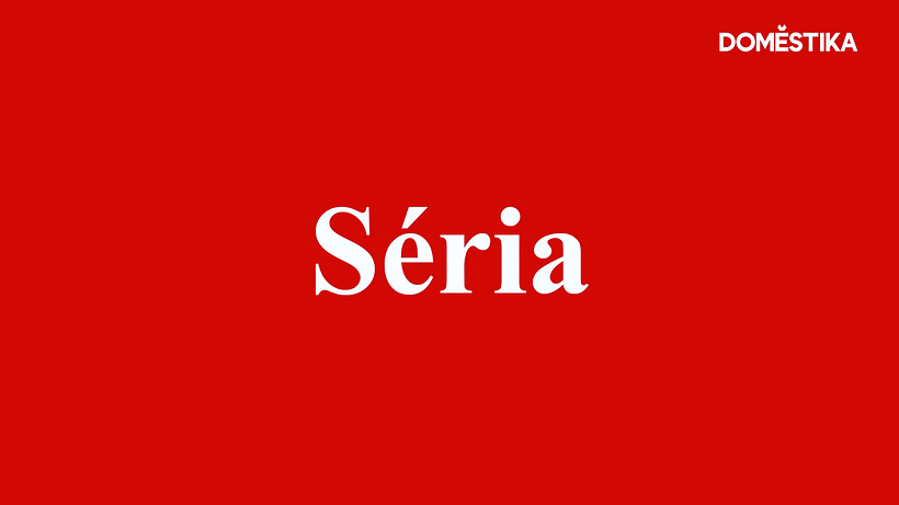 Exemplo de tipografia séria, estilo marcado pelo traço caligráfico com acabamento mais reto