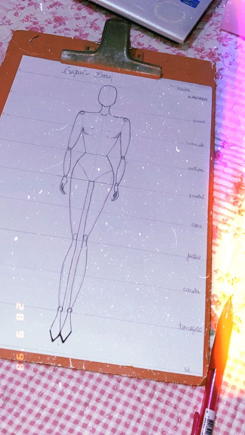 Meu projeto do curso: Ilustração de croqui de moda 4
