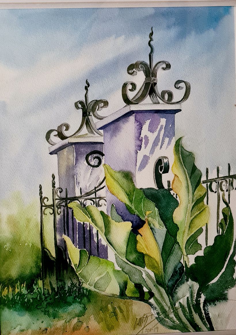 Portón de un edificio histórico en Barrio Amón, San José Costa Rica. Barrio Amón es un Barrio urbano de los años 20s . 