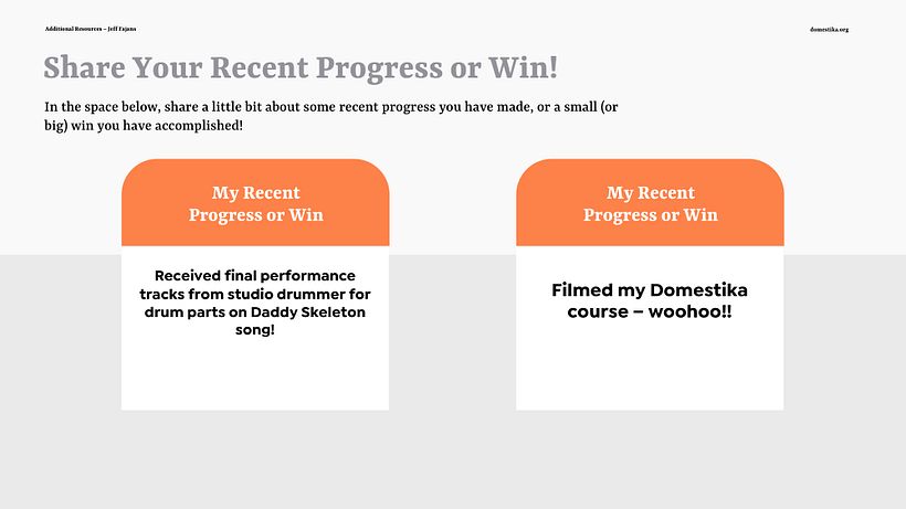 My project in Personal Productivity: How to Achieve Your Creative Goals course 15