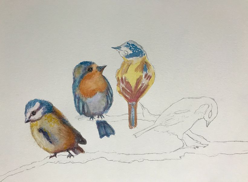 My project in Artistic Watercolor Techniques for Illustrating Birds course 3