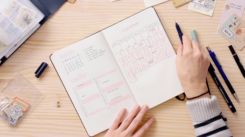 Vista de bullet journal 