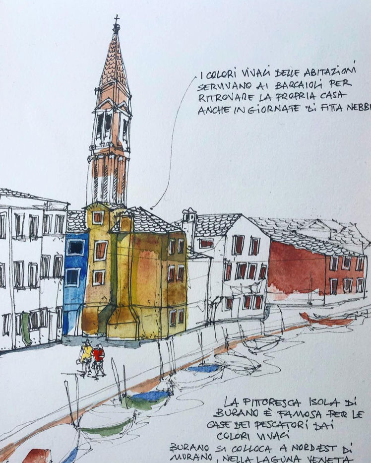 Aurano, Venice - the fisherman's houses used bright colors to let them recognise it when they were coming back home