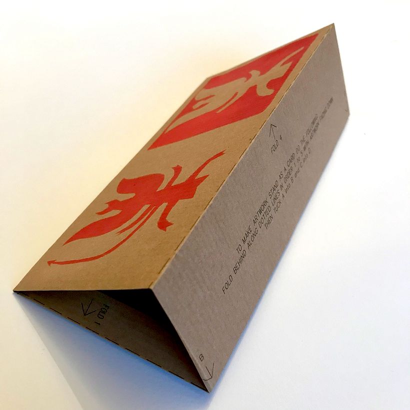 Instructions on the base of the card.