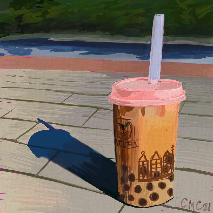 Boba Tea.   Art Rage Vitae Painting 