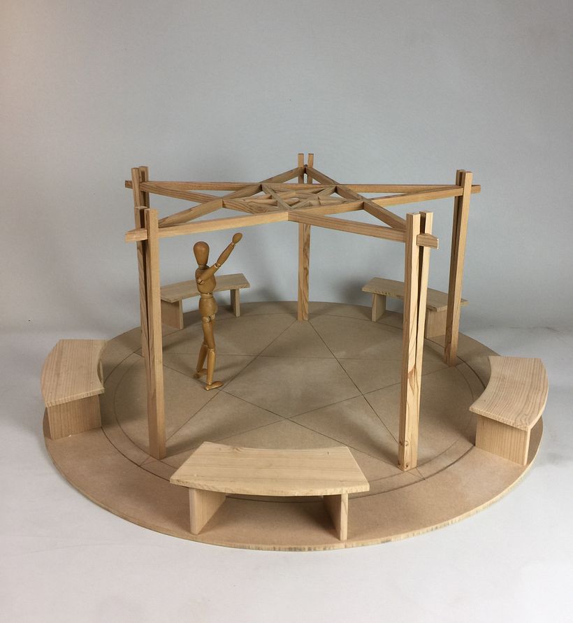 Model of Pentacle structure: a liminal space for meditation, storytelling and conversation