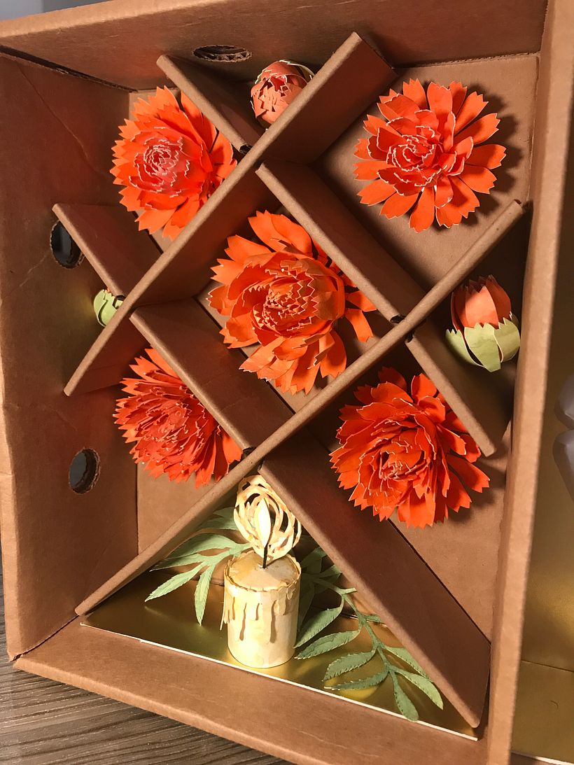 Dia de Muertos diorama made for Paper Sculpture for Set Design 9