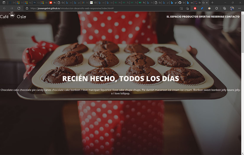 En la vista de ordenador también se ajustan los DIVs con imagen de fondo para que ocupen todo el navegador