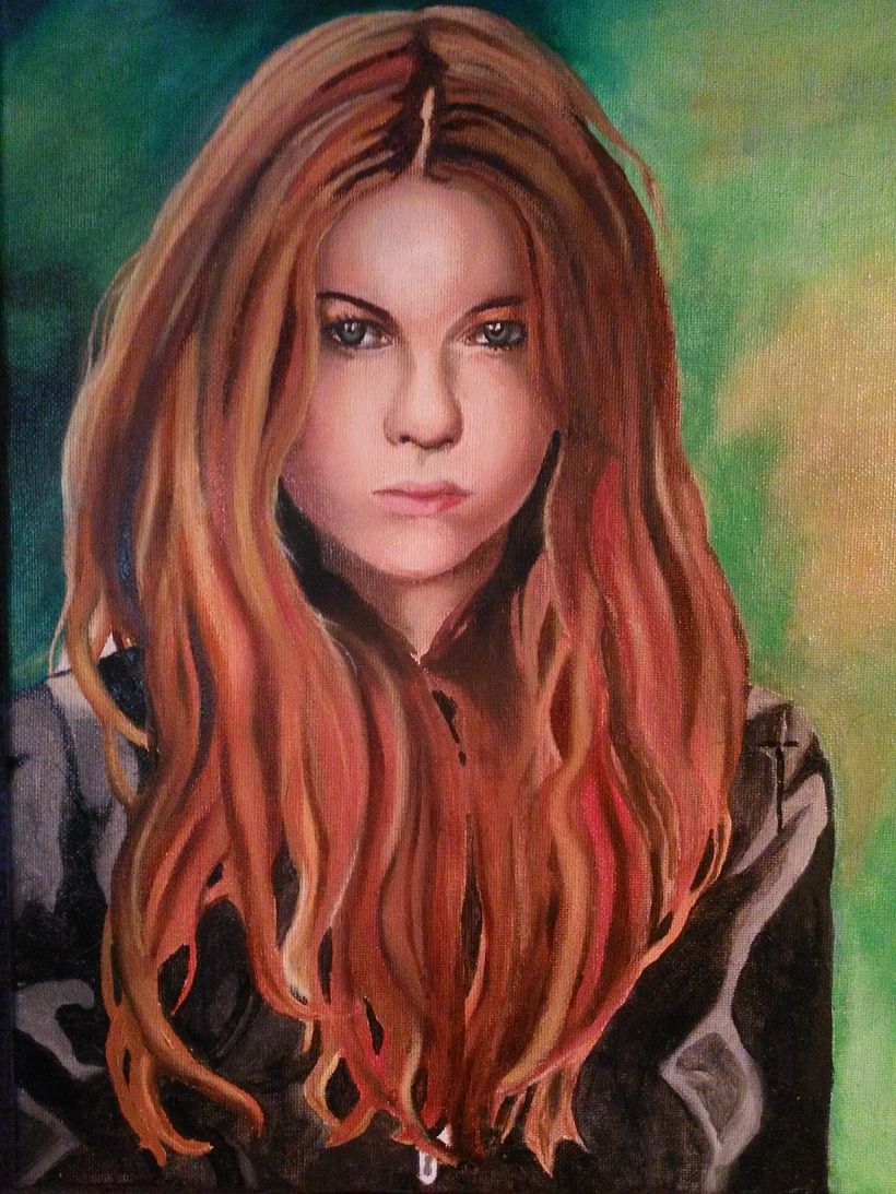 Este es el primer retrato.Segunda capa y detalles finales.